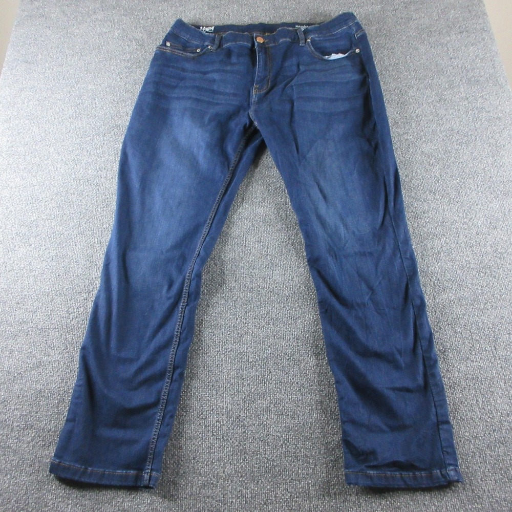 Mugsy Hamms Jeans Mens 38x32 Blue Regular Straight Medium Wash Denim Casual